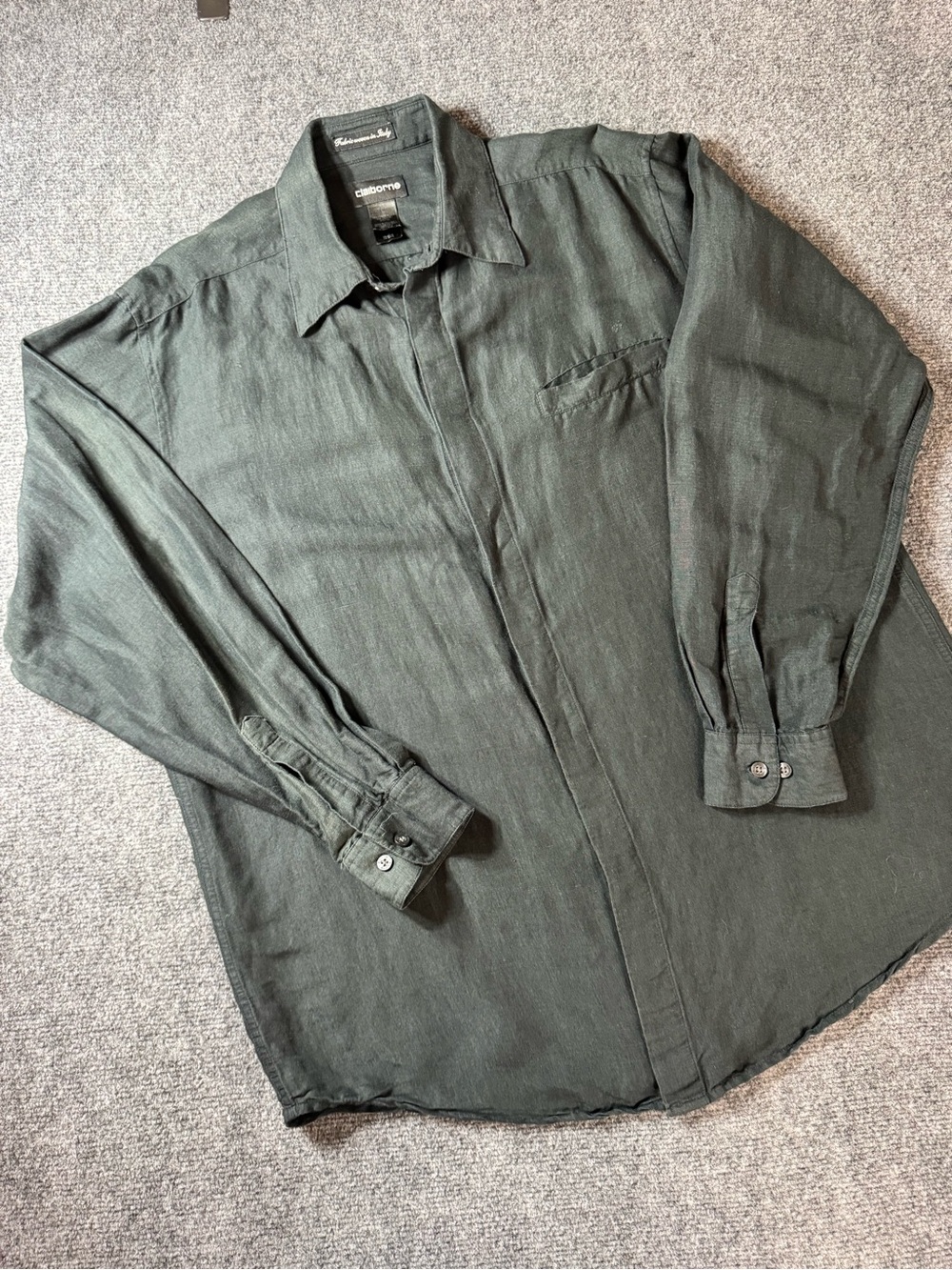 Claiborne Black Men's Long-Sleeve Dress Shirt
